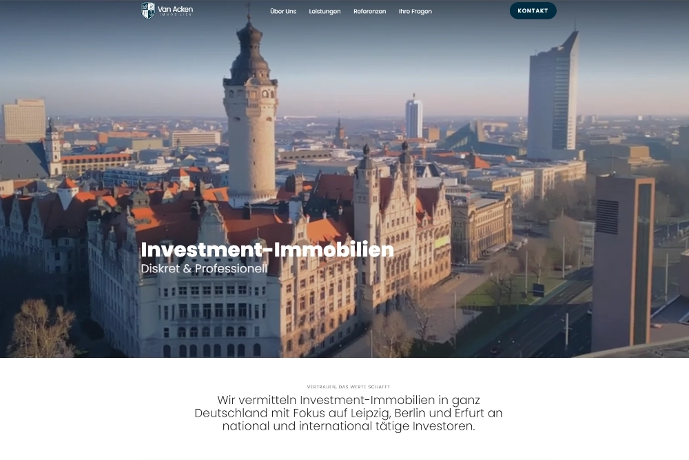 Vorschau-Screenshot der Makler-Website für Van Acken Immobilien